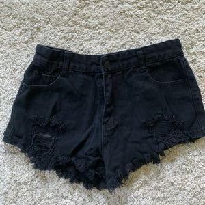 Black Demin Shorts
